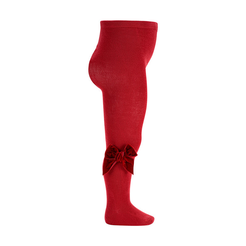 Calzamaglie a maglia rasata con fiocco velluto RED VELVET