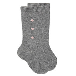 Bobble knee socks LIGHT GREY