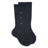 Chaussettes hautes avec pompons BLEU MARINE