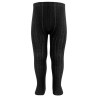 Leotardos lana merino extrafina con canalé NEGRO