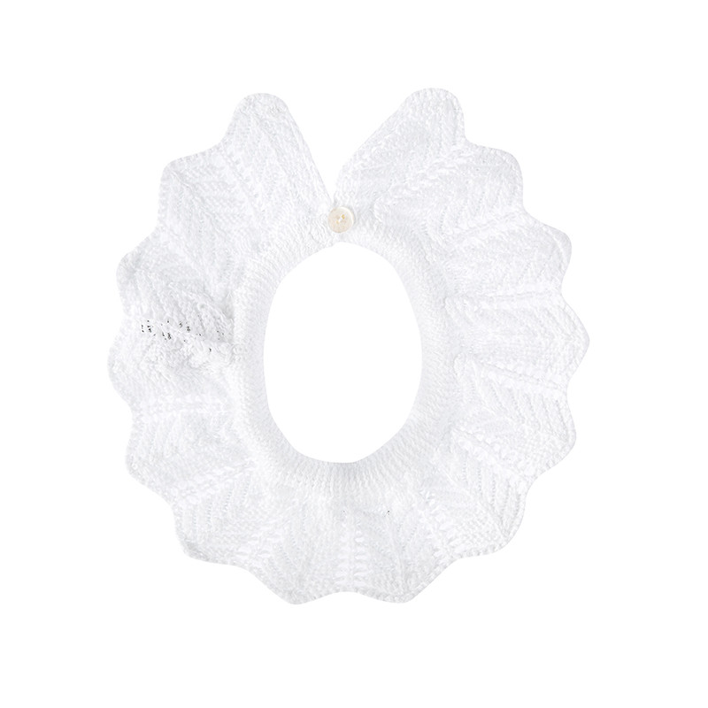 Cuello punto links calado BLANCO