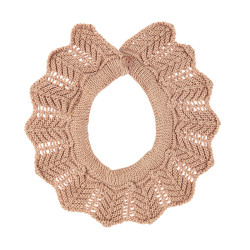 Link stitch openwork collar...