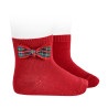 Calzini con fiocco scozzese RED VELVET