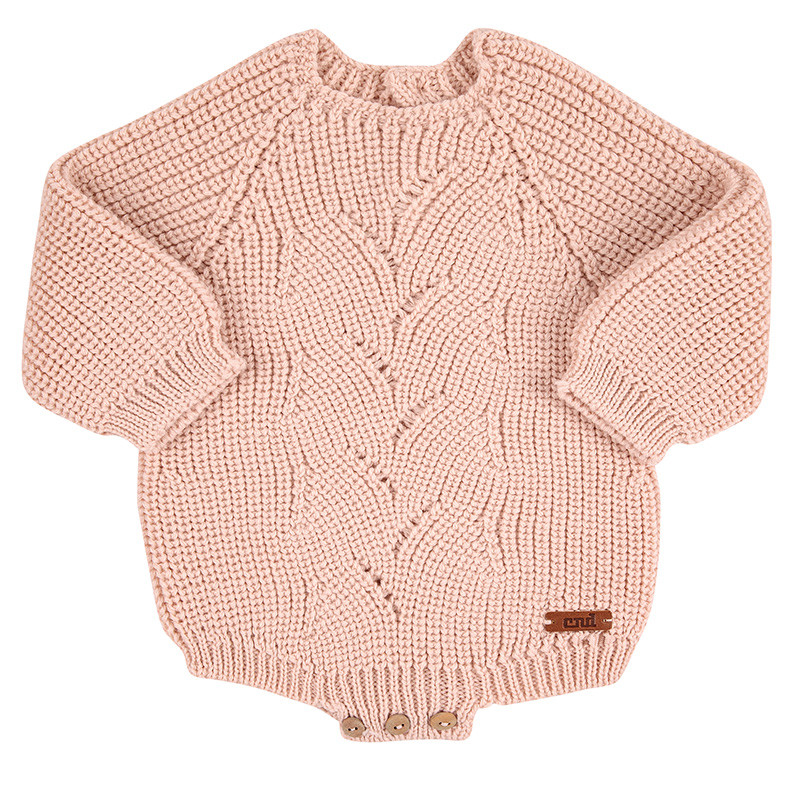 Body mescla llana merinos amb trenat central NUDE