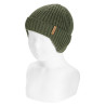 Gorra canalé 100% llana merino amb orelleres KAKI