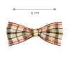 Hair clip with scottish check bow (9cm) CAMEL