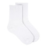 Pack 2 parells mitjons curts llisos cotó-lycra BLANC