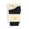 Pack 2 parells mitjons curts llisos cotó-lycra BLAU MARI