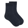 Pack 2 parells mitjons curts llisos cotó-lycra BLAU MARI
