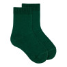 Pack 2 parells mitjons curts llisos cotó-lycra VERD AMPOLLA