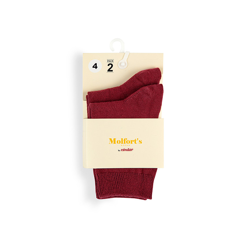 Pack 2 paia calzini corti cotone-lycra rasata