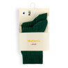 Pack 2 parells mitjons curts canalé cotó-lycra VERD AMPOLLA