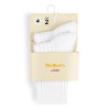 Pack 2 parells mitjons curts canalé cotó-lycra BLANC