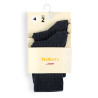 Pack 2 pares calcetines cortos algodón-lycra canalé MARINO