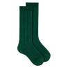 Pack 2 parells mitjons alts canalé cotó-lycra VERD AMPOLLA