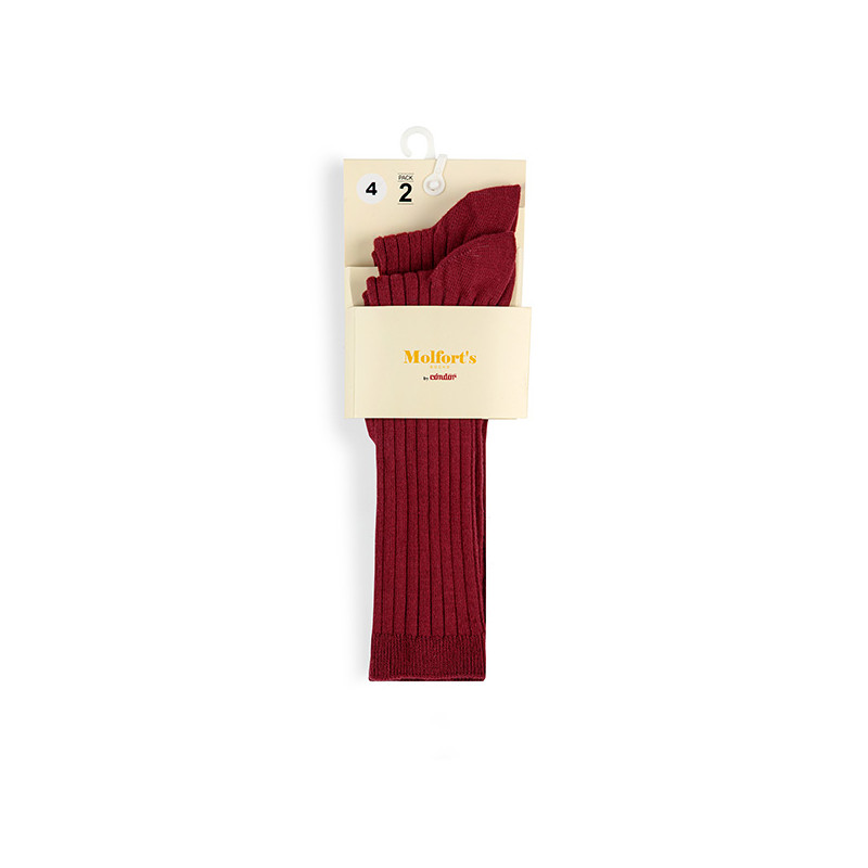 Pack 2 paia calzini alti cotone-lycra acoste