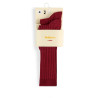 Pack 2 pares calcetines altos algodon-lycra canalé GRANATE
