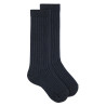 Pack 2 parells mitjons alts canalé cotó-lycra BLAU MARI