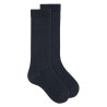 Pack 2 parells mitjons alts llisos cotó-lycra BLAU MARI