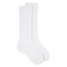 Pack 2 parells mitjons alts llisos cotó-lycra BLANC