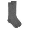 Pack 2 parells mitjons alts llisos cotó-lycra GRIS CLAR