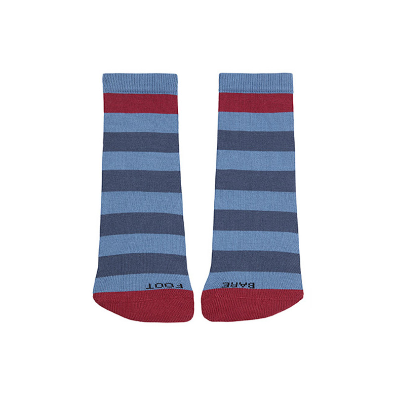 Chaussettes barefoot rayées avec point en éponge BLEU FRANCE