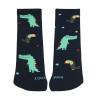 Chaussettes courtes barefoot animaux tropicaux BLEU MARINE