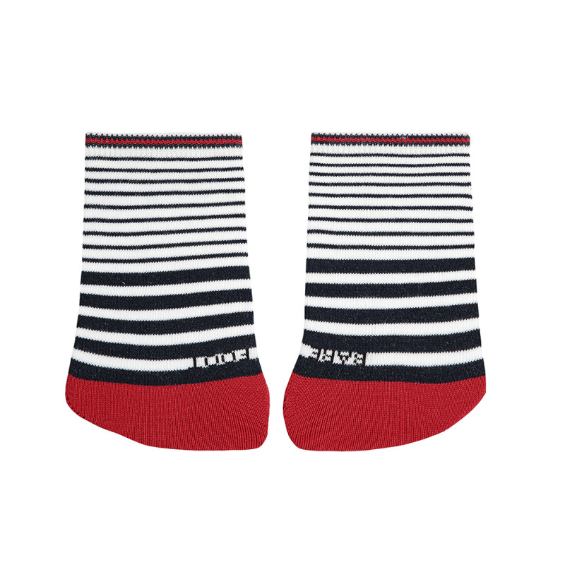 Barefoot - irregular stripe fancy shortsocks NAVY BLUE
