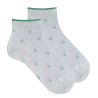 Heart fancy bright yarn ankle socks