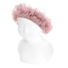 Foulard point mousse avec tulle PALE ROSE