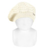 Béret ajouré zigzag CREME
