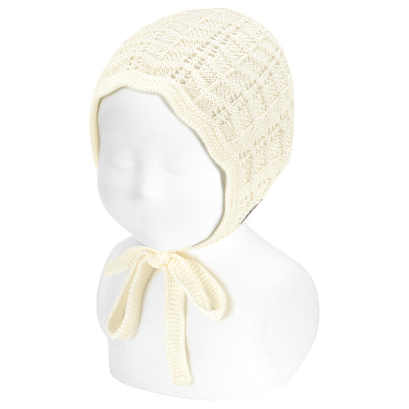 Bonnet ajouré zigzag CREME