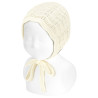 Zigzag openwork bonnet CREAM