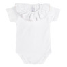 Body cuore, scollo con punto smerlato acontrasto BIANCO/NUDE