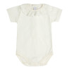 Heart bodysuit with bobbin lace collar CREAM