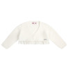 Bolero point mousse, dentelle aux fuseaux CREME