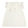 Robe p. mousse, dentelle aux fuseaux etnoeud CREME