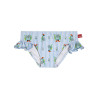 Braguita bikini upf50 little tropic, volante camal AZUL BEBE