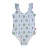 Maillot de bain upf50 tropic avec volants BLEU BEBE