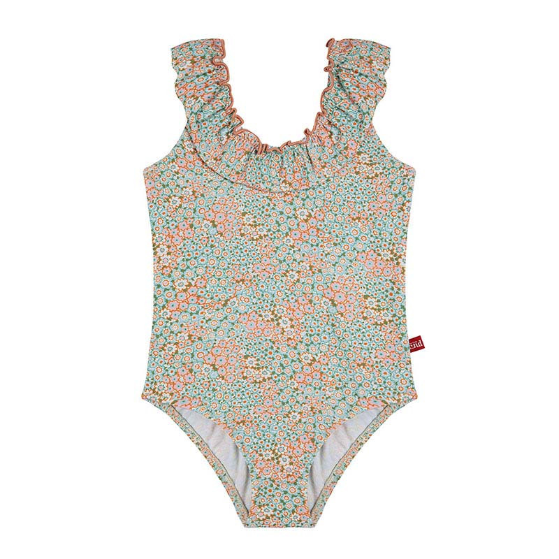 Costume bagno upf50 flower power scolloa balze PEONIA