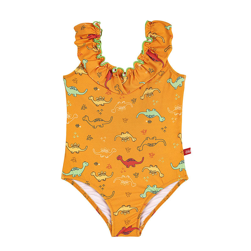 Costume da bagno upf50 dinos scollo a balze PESCA