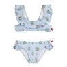 Bikini upf50 little tropic décolté volanté BLEU BEBE
