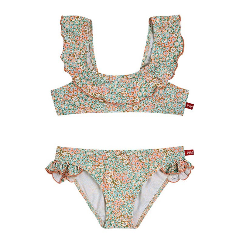 Bikini upf50 flower power scollo a balze PEONIA