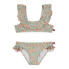 Bikini upf50 flower power scollo a balze PEONIA