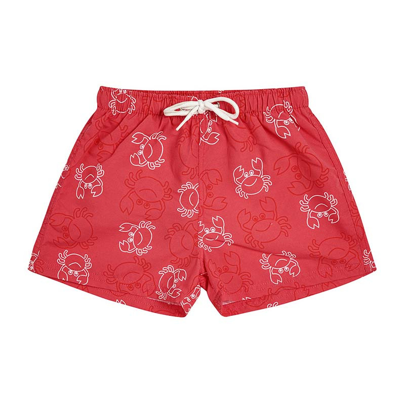 Boxer da mare upf50 tessuto ecowave crabfamily ROSSO