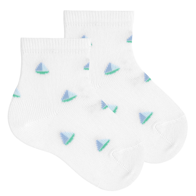 Chaussettes courtes fantaisie voiliers