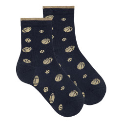 Sport ball fancy short socks