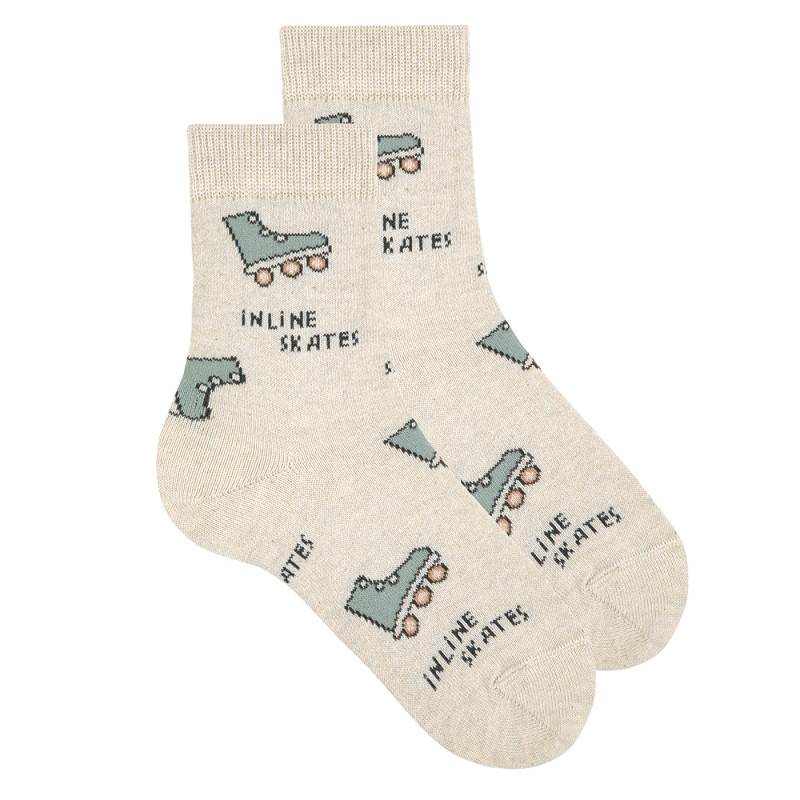 Inline skate recycled coton short socks
