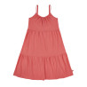 Sleveless sundress with flounces CORALLINE