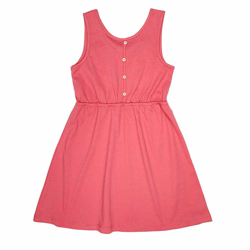 Fancy back sleeveless dress CORAL